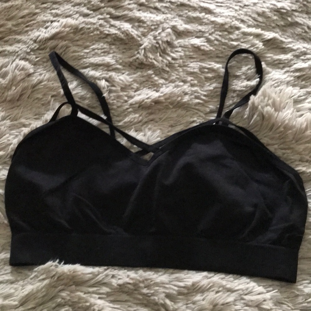 Black cami bralette.